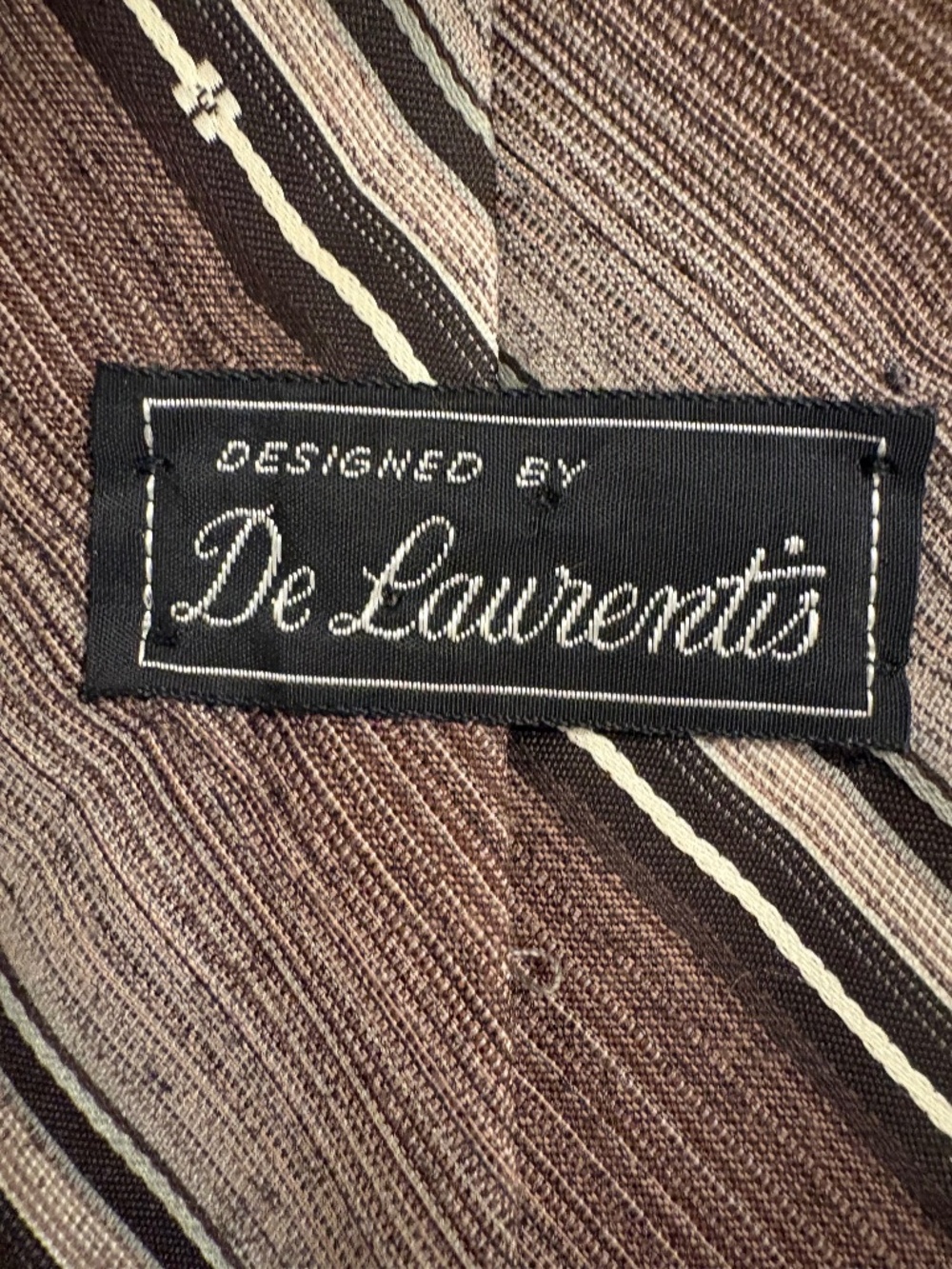 Vintage 1970s De Laurentis Striped Wide Blade Necktie - 3.25"